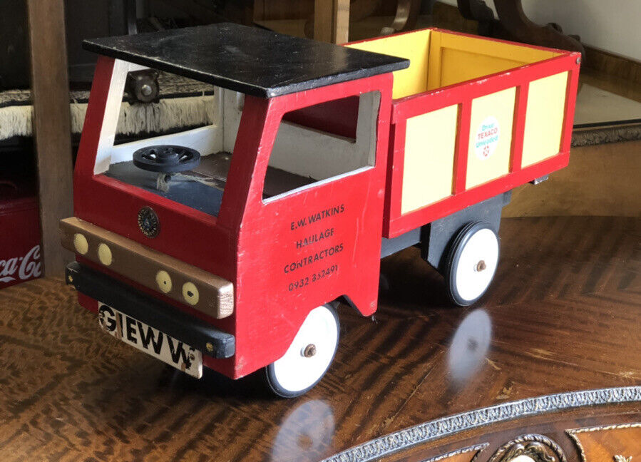 Large Vintage Wooden Model Of A Lorry