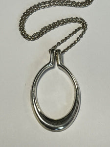 Vintage Silver 925 Modernist Pendant Necklace