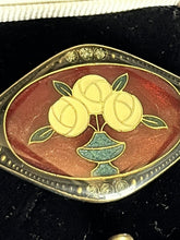 Vintage Enamel Flowers Brooch