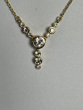 Vintage Signed 1980s Gold Plated Crystal Necklace Old New Stock