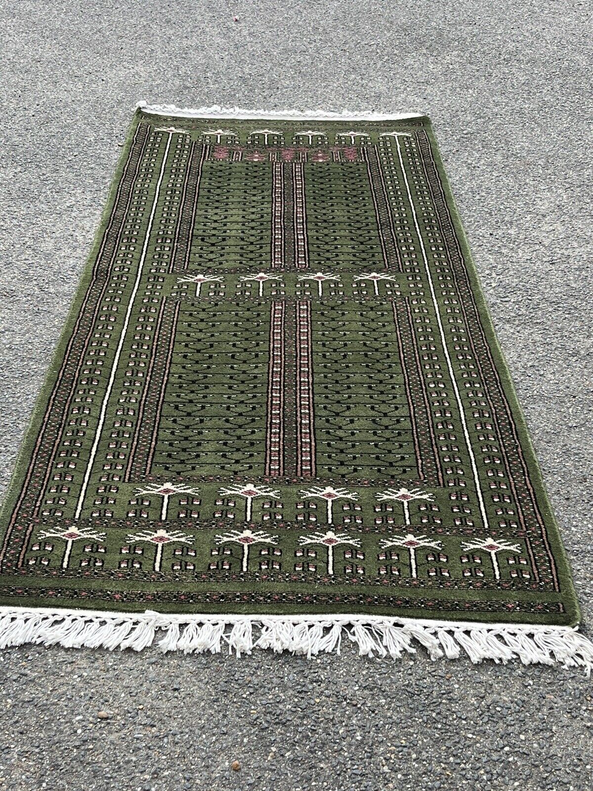 Green Runner Rug, Carpet 200 X 80 Cms