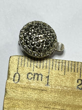 Vintage Silver Tone Marcasite Clip on Earrings