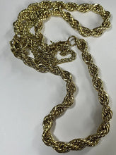 Vintage 1980s Gold Plated Multi Way Rope Chain Necklace