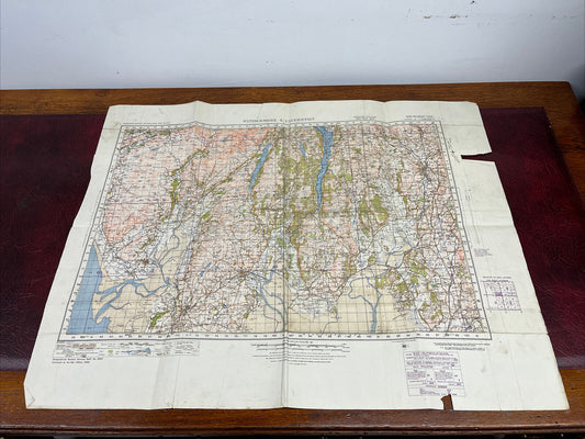 Military Edition Map Of Windermere & Ulverston