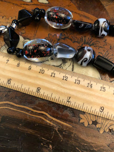 Vintage Glass Lampwork Statement Necklace
