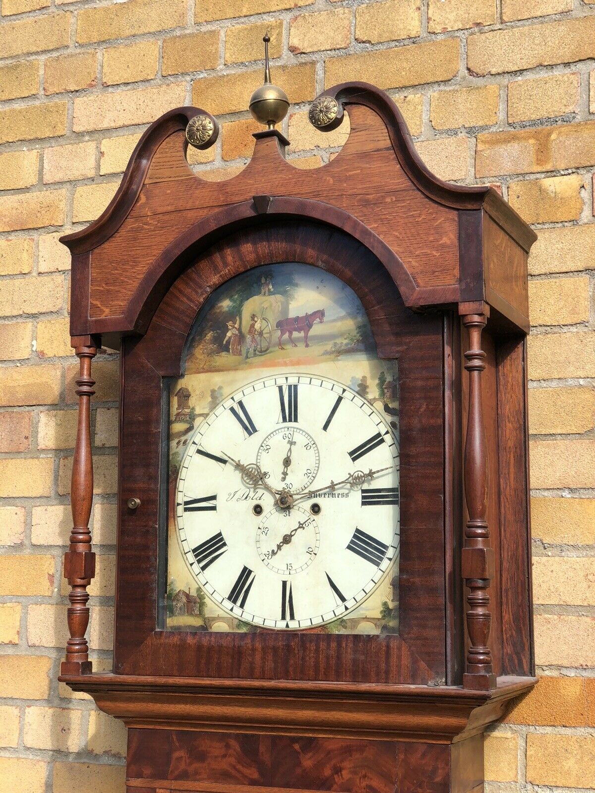 Georgian Oak Grandfather Clock. V Dold, Inverness, 8 Day.