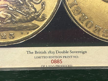 1823 Double Sovereign Limited Edition Print In Frame