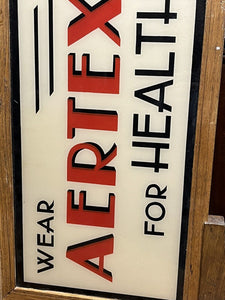 Art Deco Double Sided Aertex For Health Glass Shop Sign In Oak Frame. Very Rare.