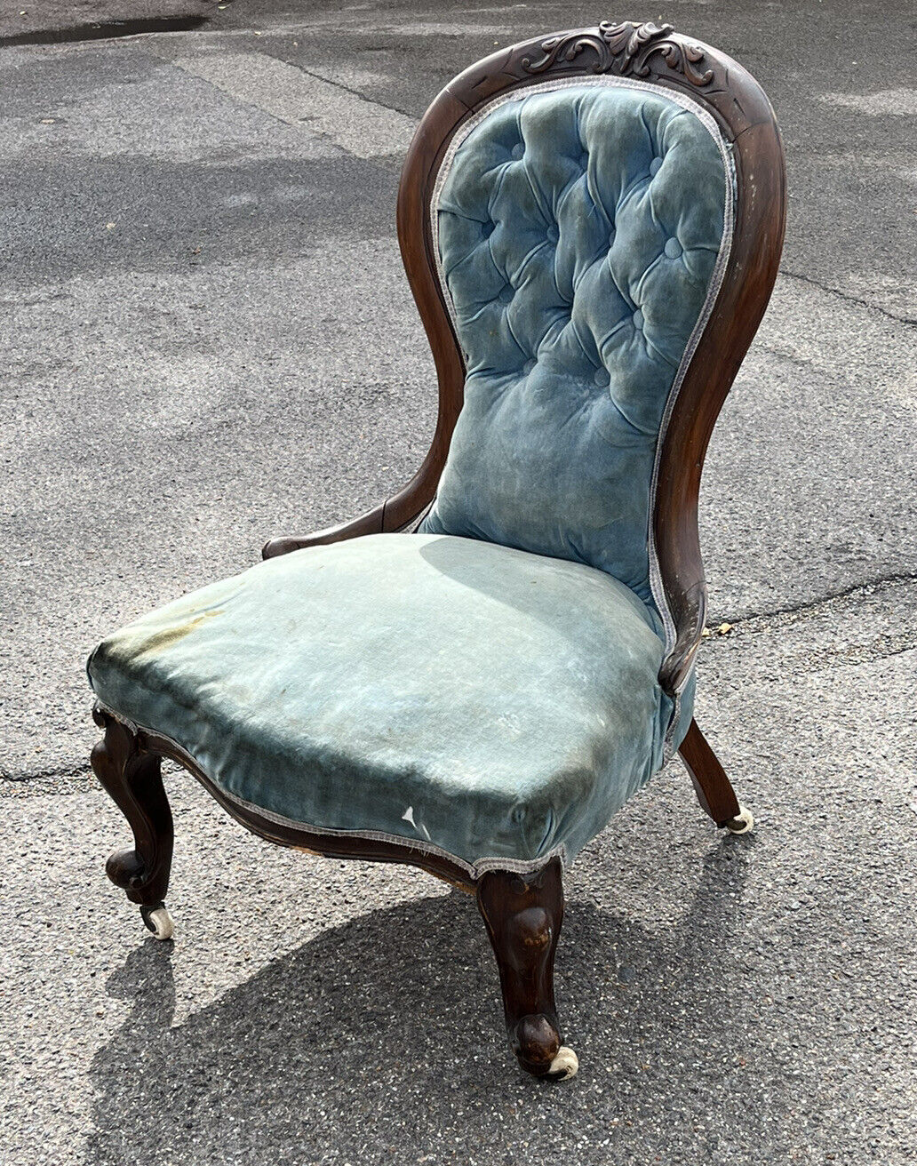 Victorian Mahogany Chair. Ideal Project.