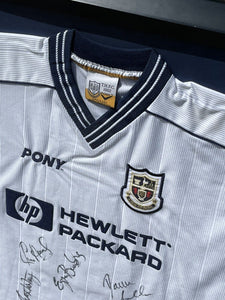 Signed Spurs Shirt, Framed With Lots Of Signatures.