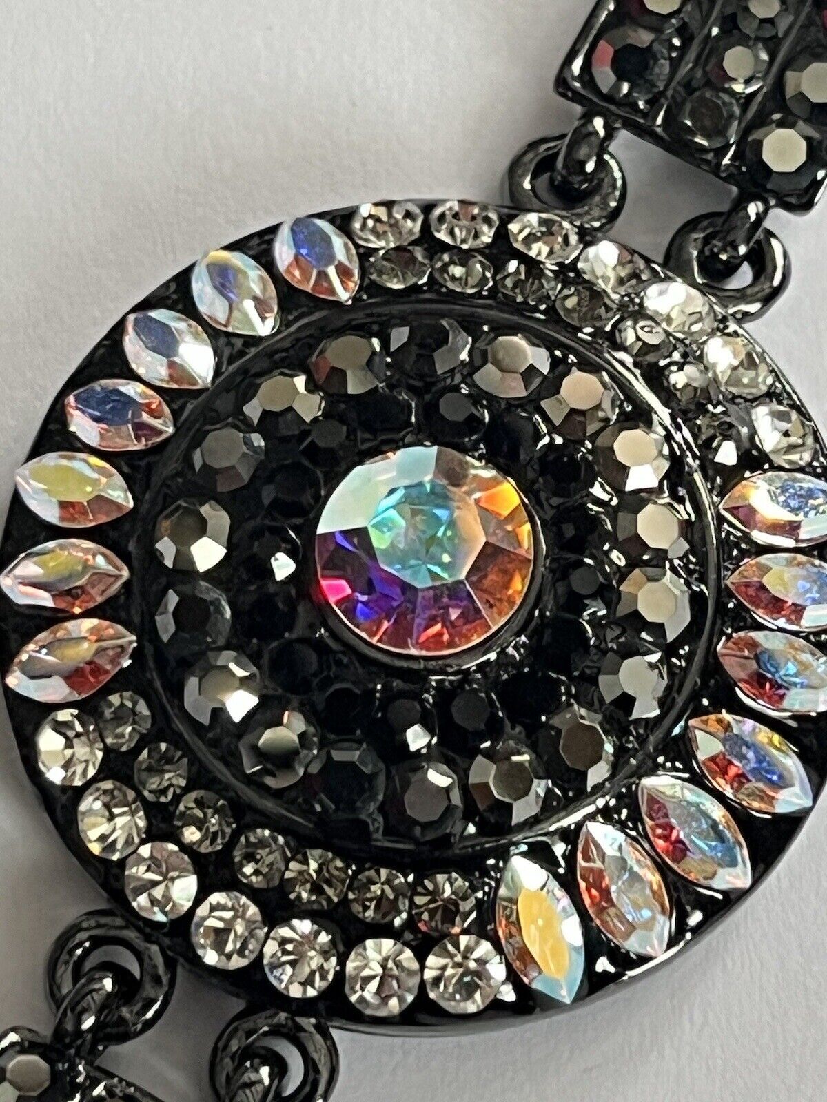 Butler And Wilson Gunmetal Black Aurora Borealis Bracelet