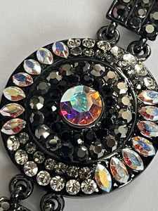 Butler And Wilson Gunmetal Black Aurora Borealis Bracelet