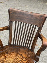 Edwardian Oak Desk Chair , Superb Quality, Stamped Boardmans