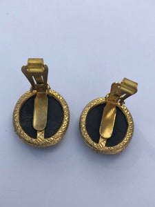 Vintage Hobe Signed Clip On Earrings