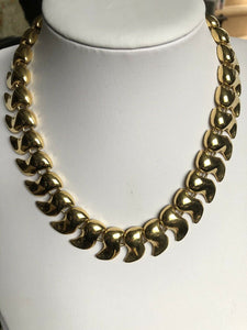 Vintage Signed Anne Klein Gold Tone Necklace