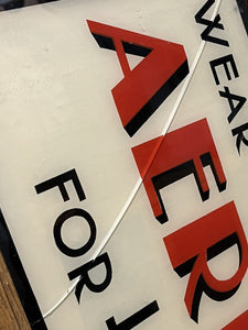Art Deco Double Sided Aertex For Health Glass Shop Sign In Oak Frame. Very Rare.