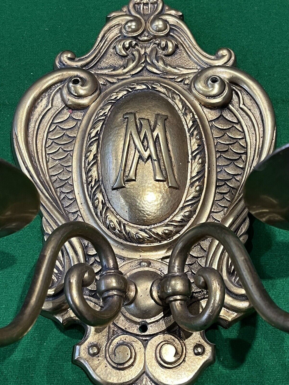 Brass Wall Wall Light. With MA Or AM Initials