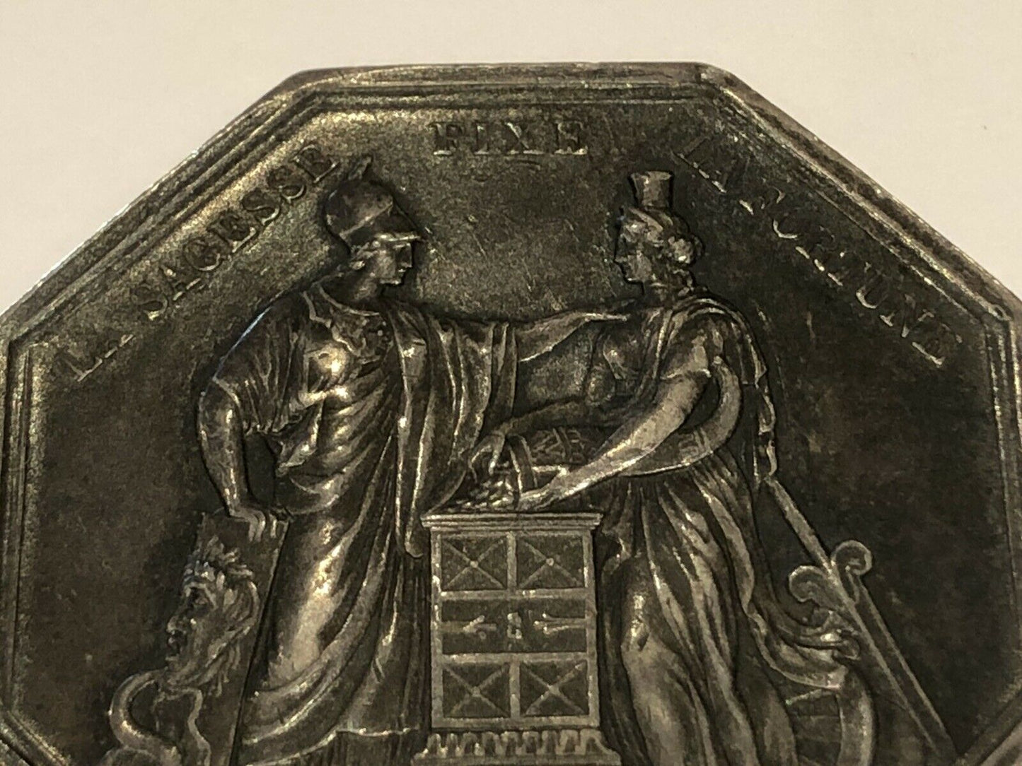 Silver French Octagonal Medal