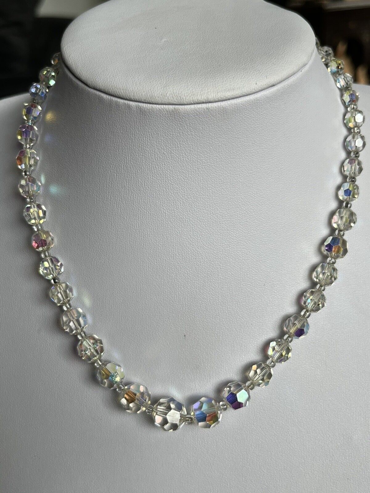 Vintage Aurora Borealis Beaded Necklace