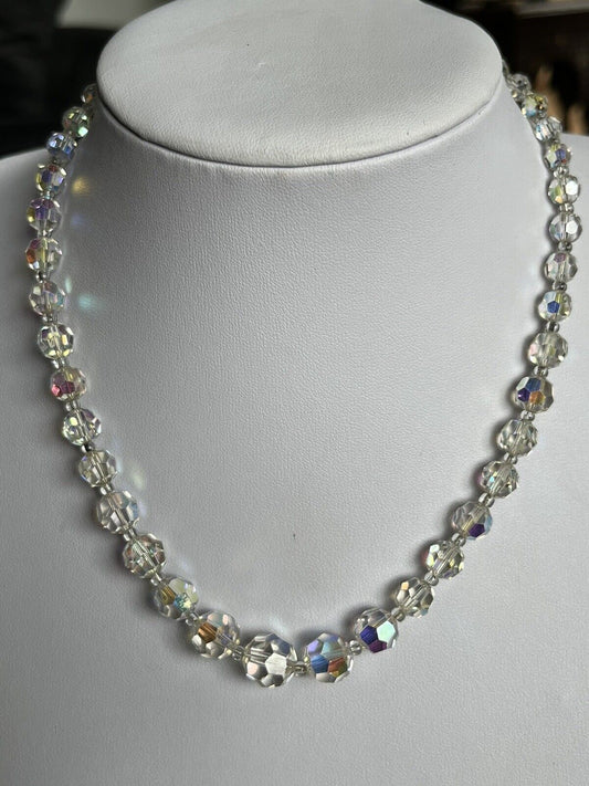 Vintage Aurora Borealis Beaded Necklace