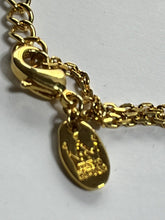 Vintage 1980s Yellow Gold Plated Clear Crystal Drop Necklace Boxed