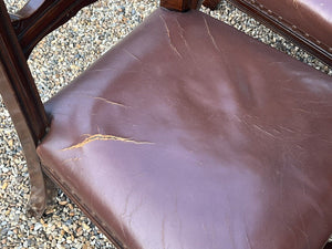 Mahogany Extending Dining Table & 6 Chairs. With 2 Leaves.