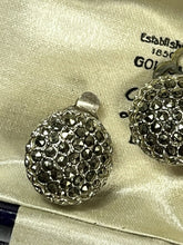 Vintage Silver Tone Marcasite Clip on Earrings