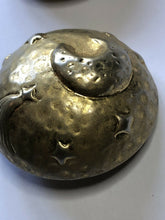 Vintage Signed Moons Stars Statement Gold Tone Clip On Earrings