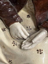 Majolica Fisherman And His Wife, Very Good Quality. Large In Size.