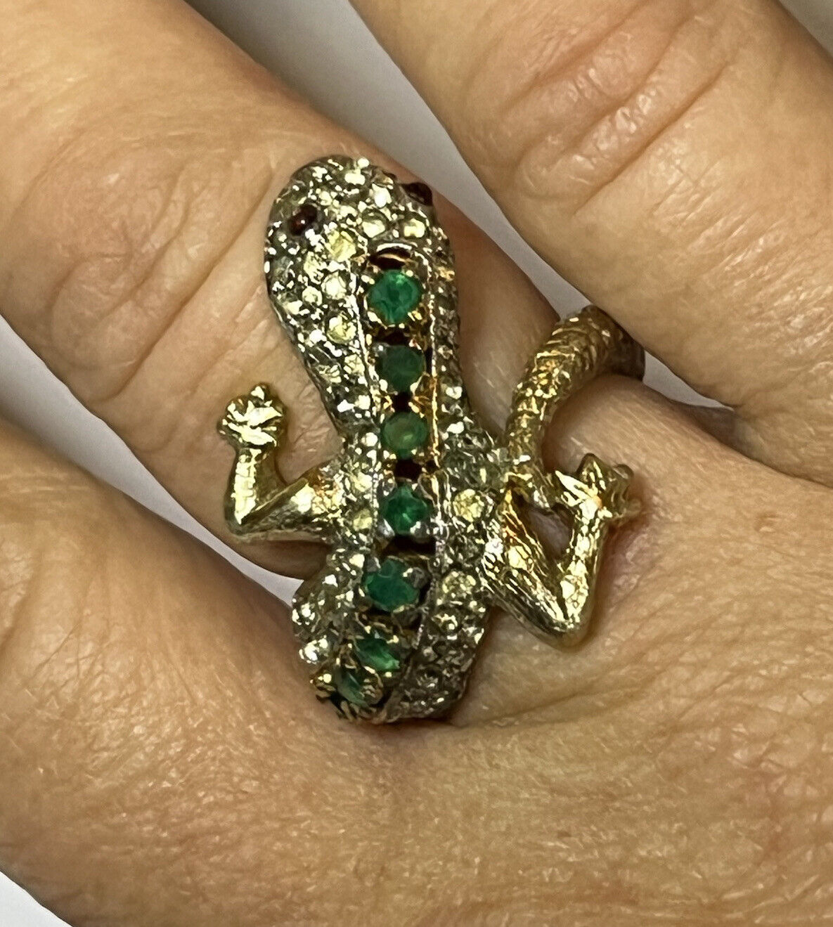 Vintage 50s/60s Panetta Rare Lizard Ring