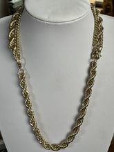 Vintage 1980s Gold Plated Multi Way Rope Chain Necklace