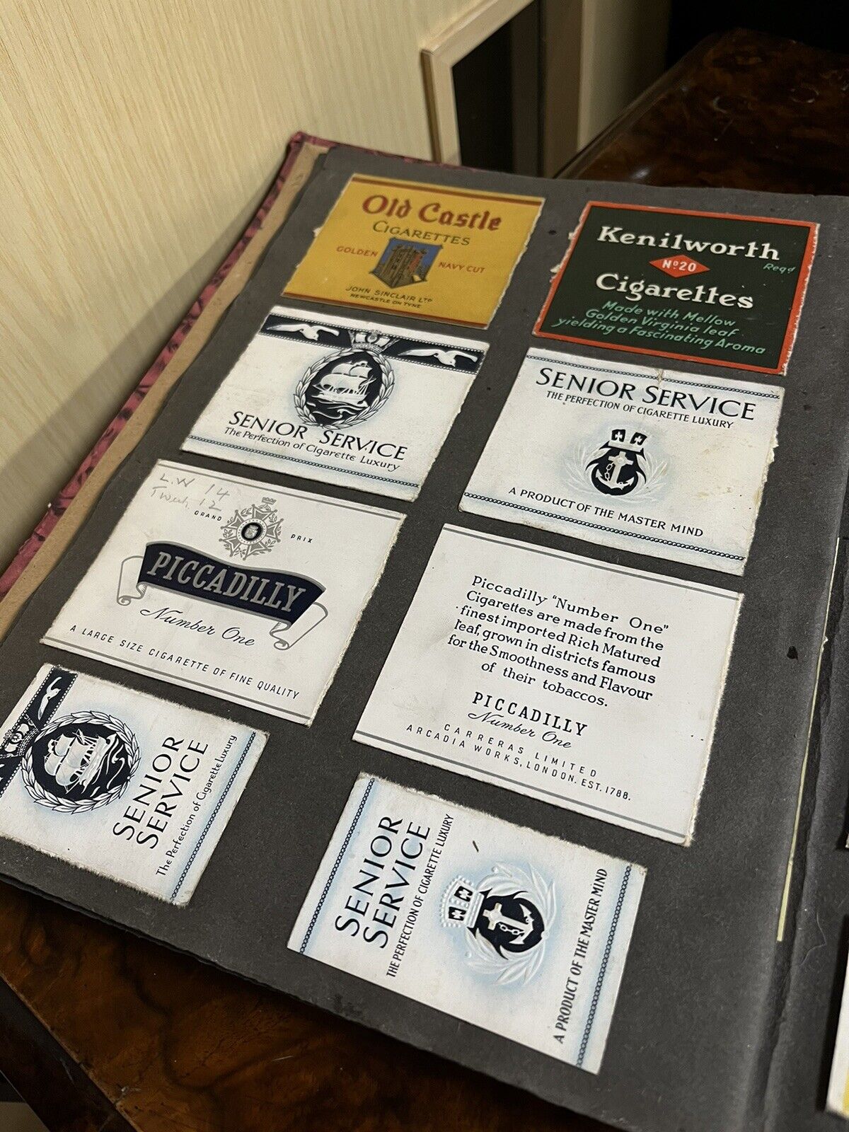 Vintage Collection of old Cigarette Boxes, Matchbox Labels & other Shop labels