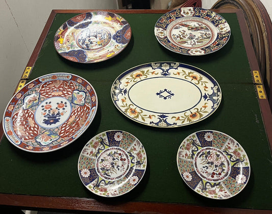 Japanese Plates. Collection of 6. We Ship Worldwide.