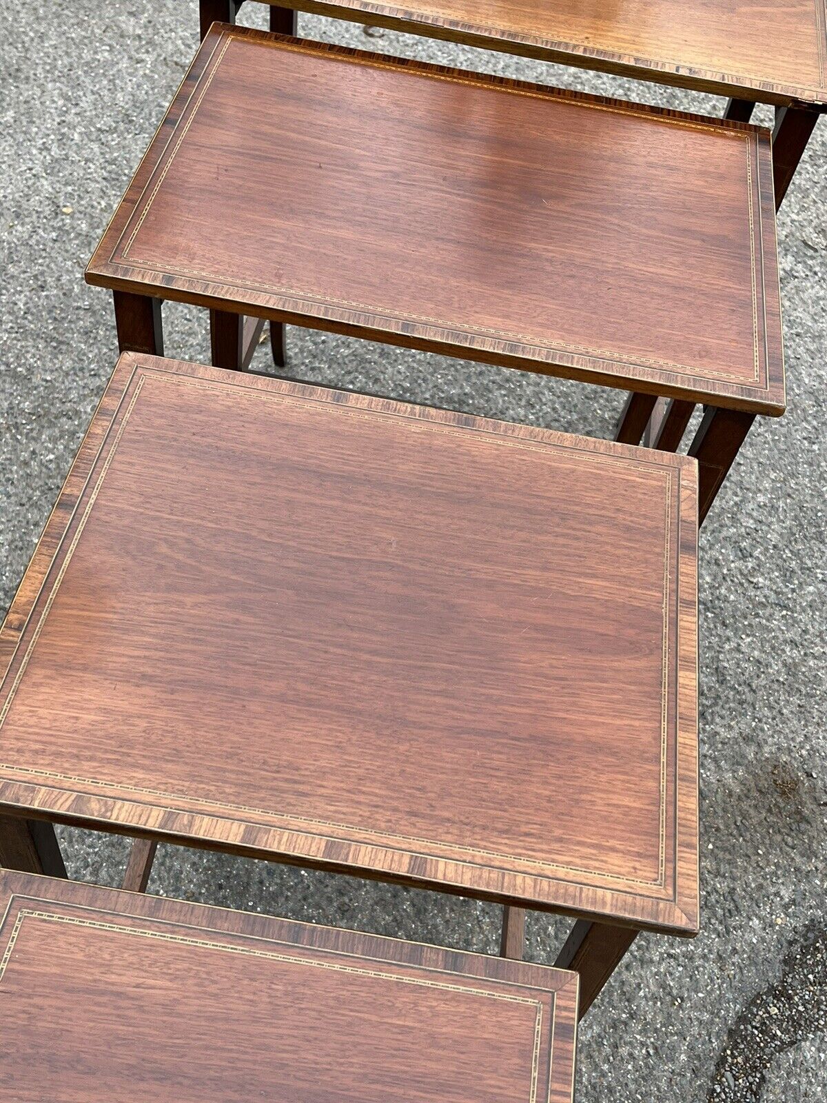 Victorian Mahogany Quartetto Nest Of  Tables, Perfect Coffee / Lamp Tables