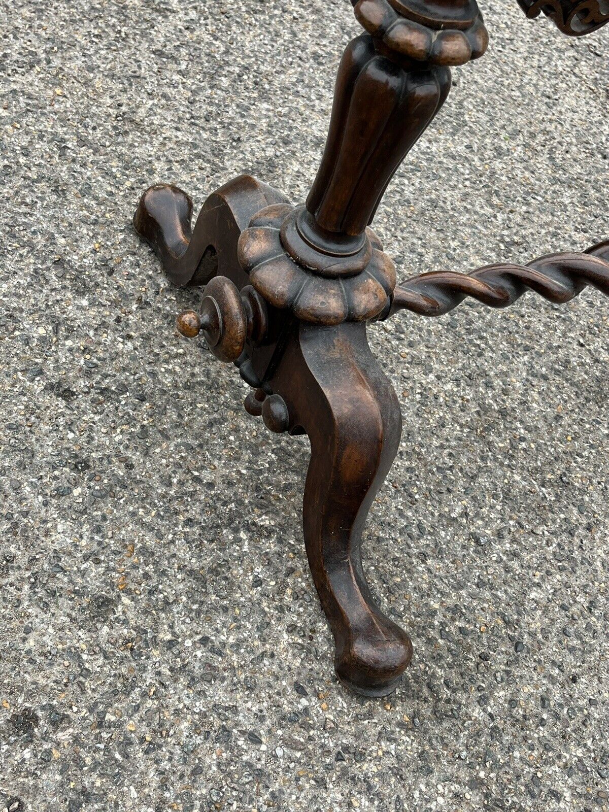 Antique  Mahogany Embroidery/ Tapestry Stand