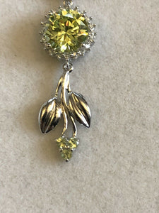Vintage Silver 925 Cubic Zirconia Necklace