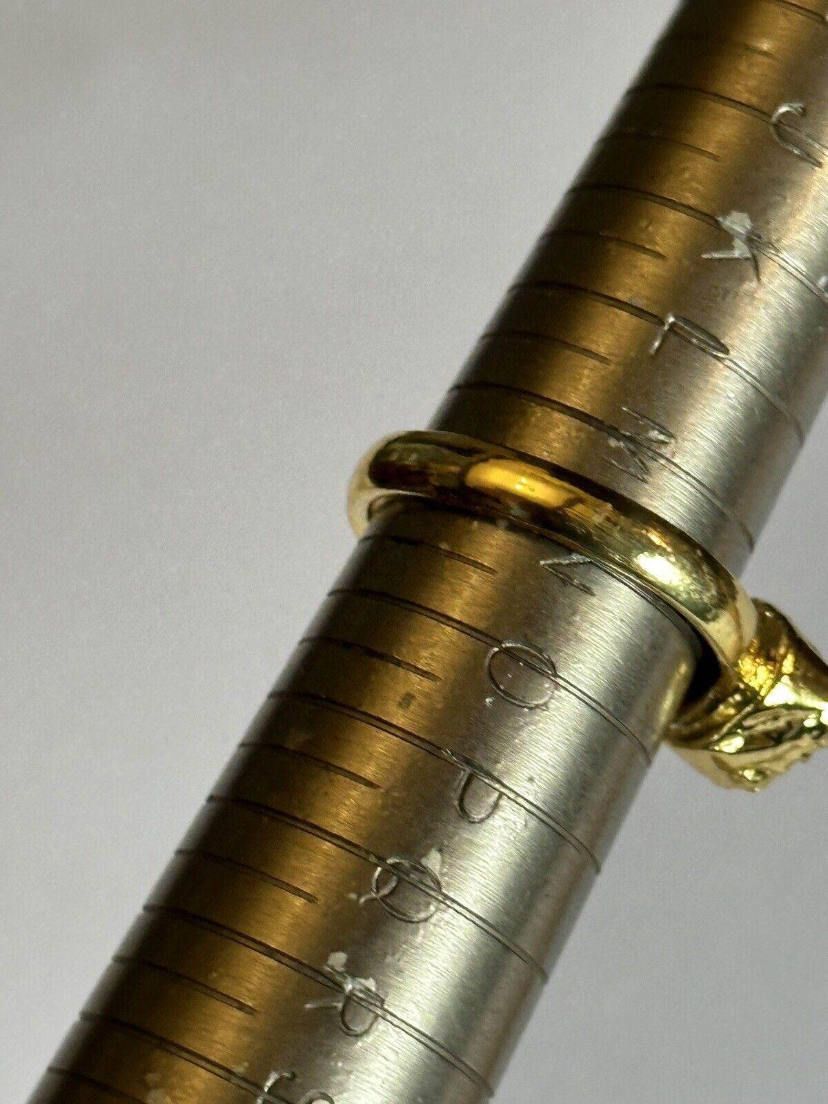 Sera Huyuk 18k Gold Vermeil Etruscan Raw Grey Tanzanite Ring