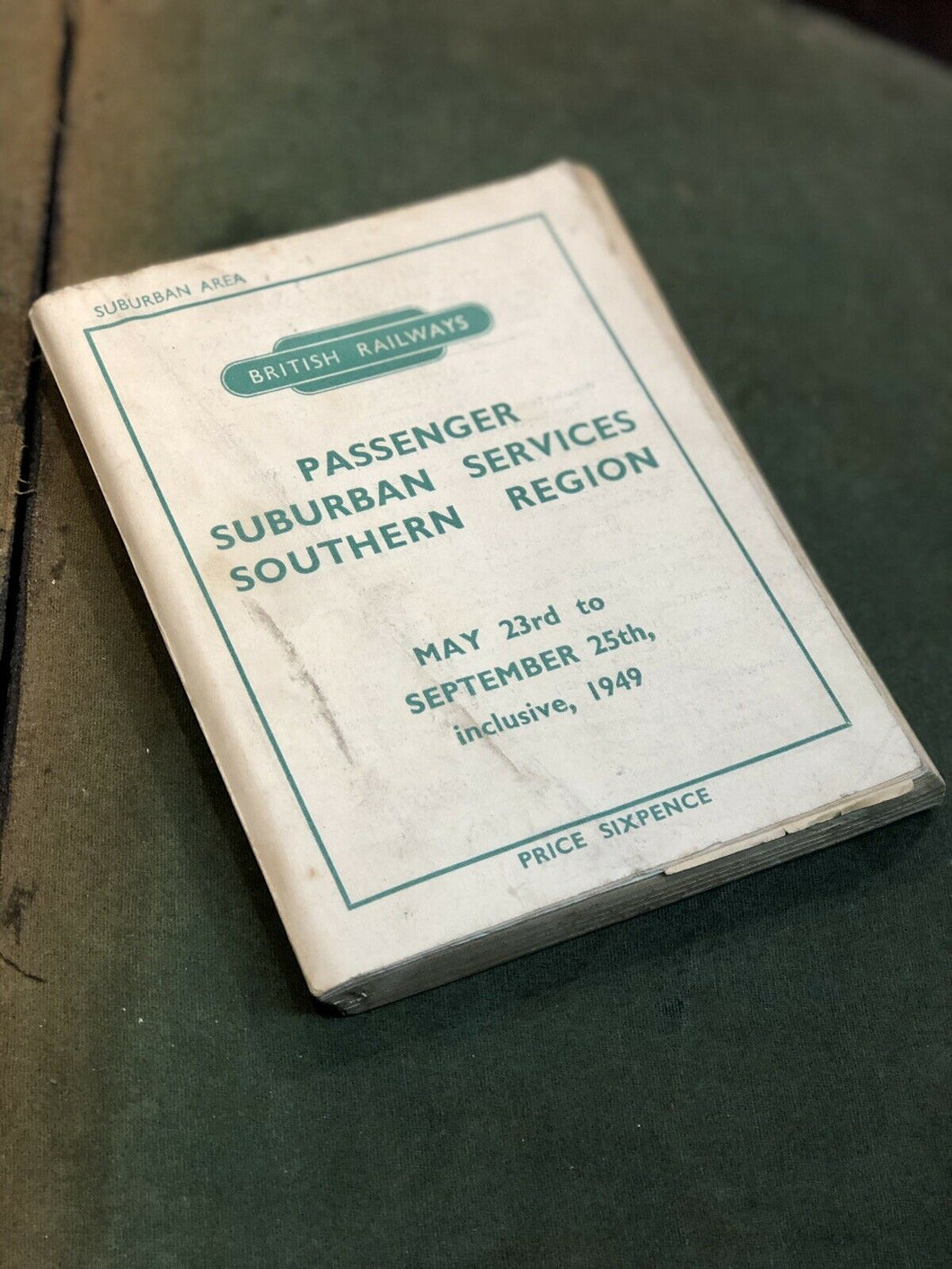 British Railways PASSENGER SUBURBAN SERVICES SOUTHER REGION 1949 Timetables