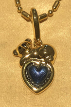 Vintage 1980s Heart Bear Pendant Necklace