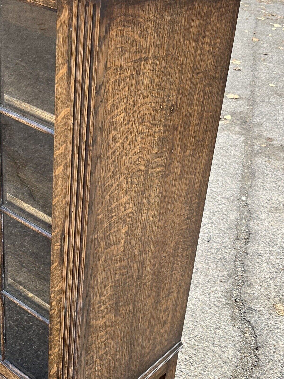 Edwardian Oak Glazed Bookcase