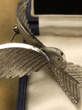 Vintage Silver Tone Numbered Stylised Bird Brooch