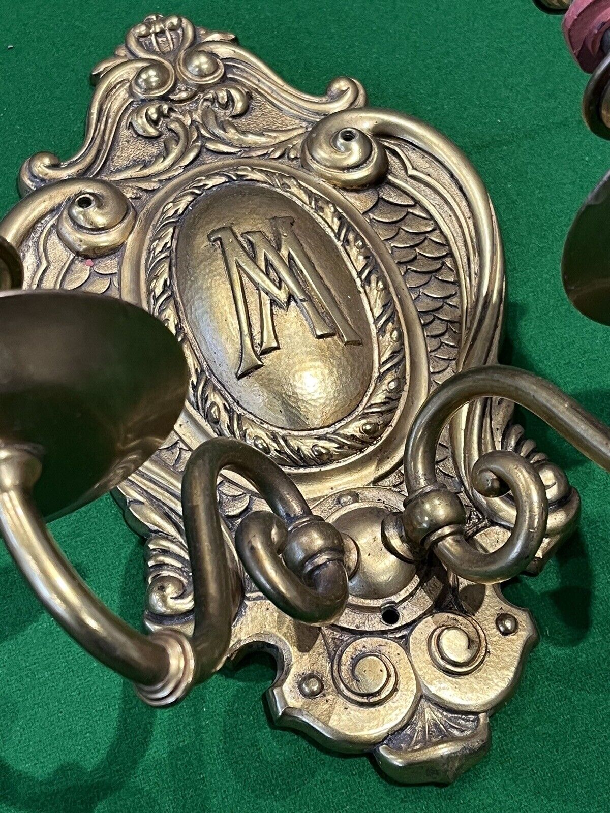 Brass Wall Wall Light. With MA Or AM Initials