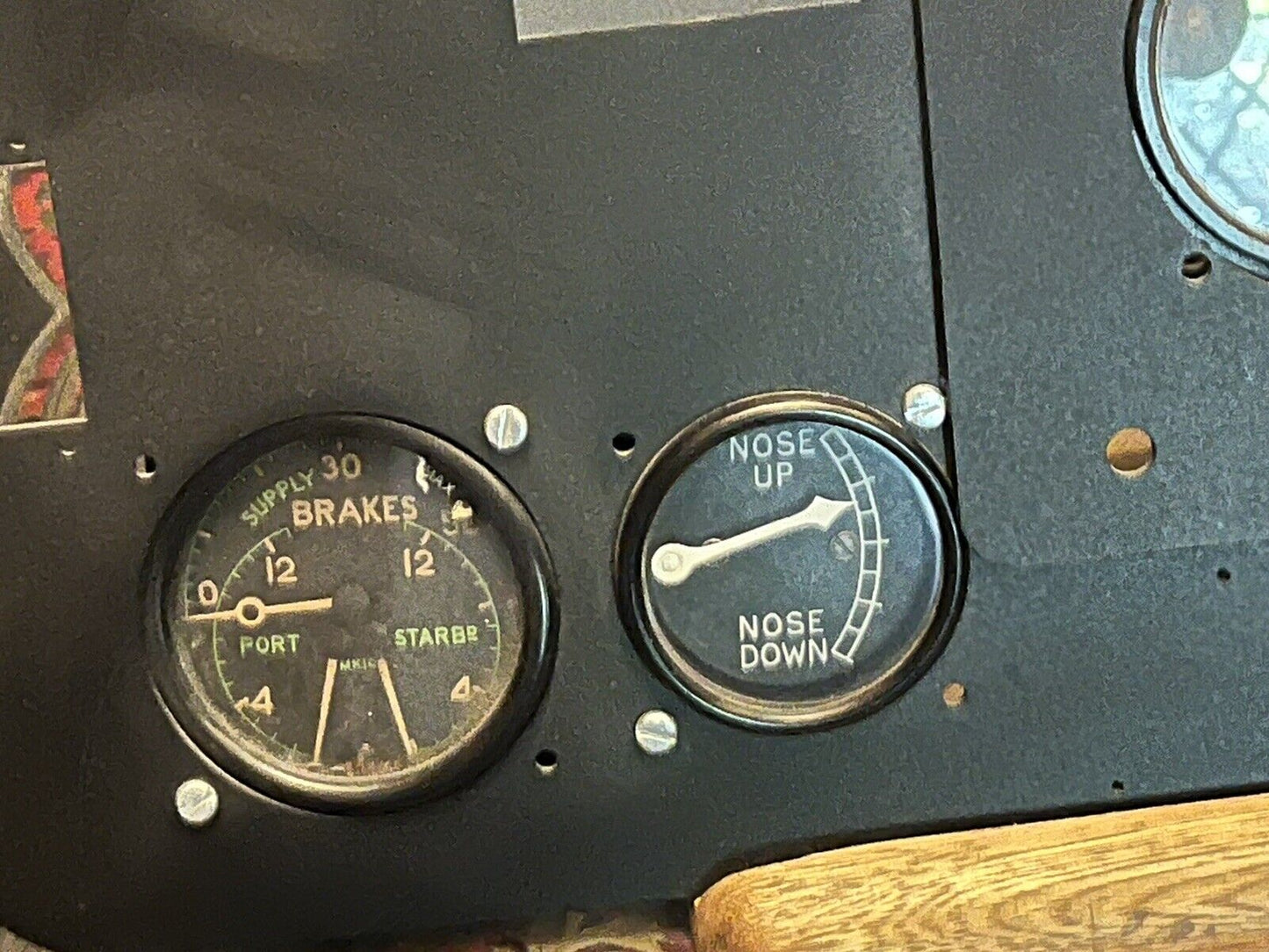 RAF Cockpit Dash With Air Ministry Dials