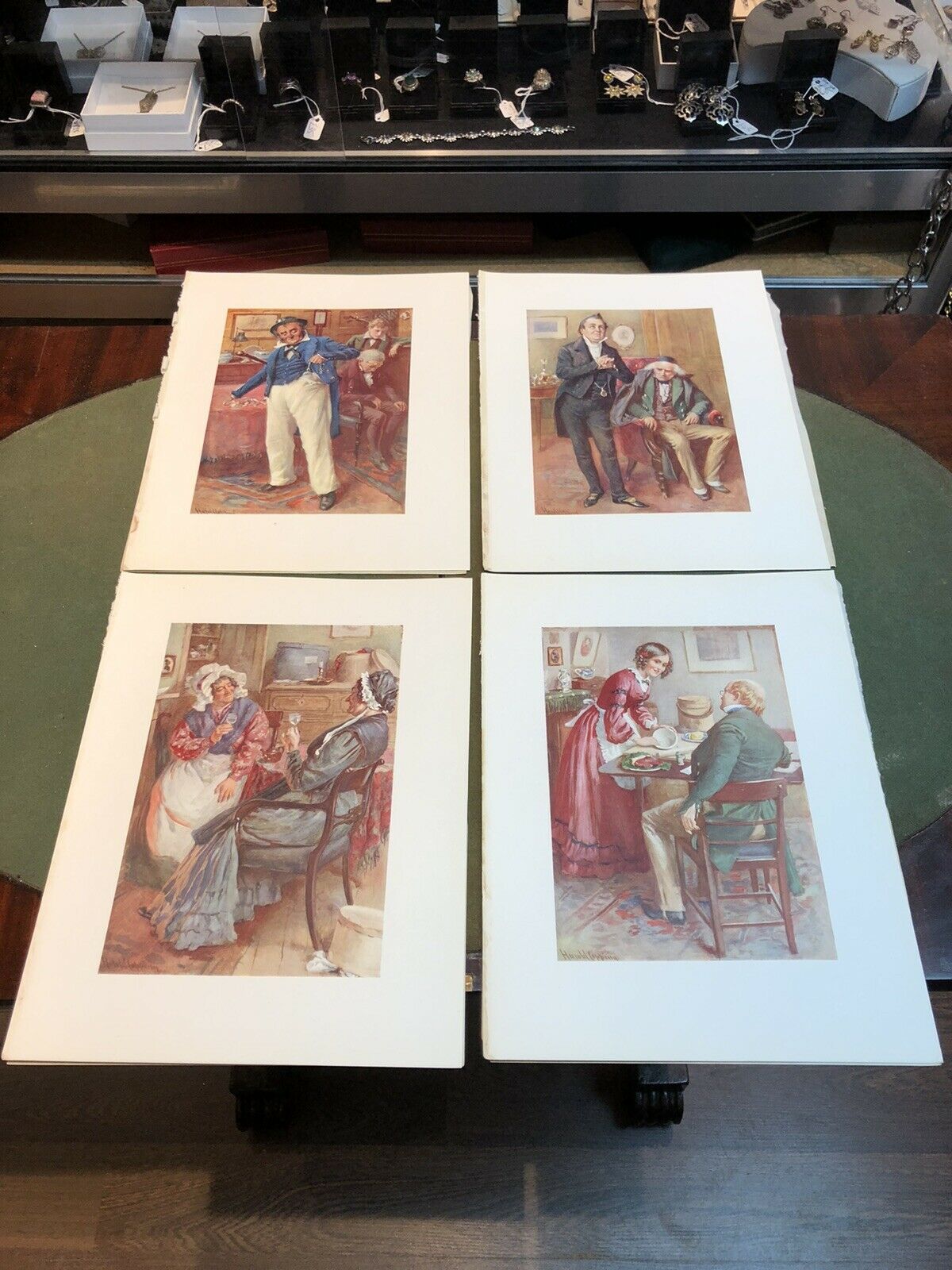 Charles Dickens Character Prints 1924 By Harold Copping, Un Framed. Set of 4...