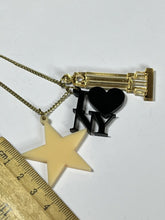 Vintage Acrylic New York Star Pendant Necklace