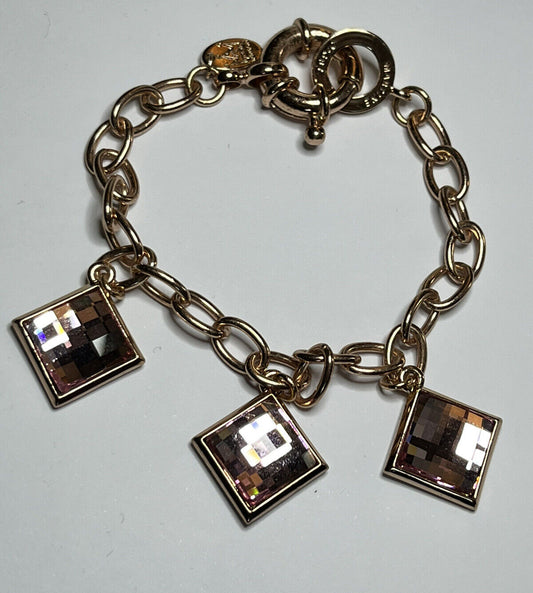 Vintage Rose Gold Tone Signed Martine Rigby Chain Link Bracelet