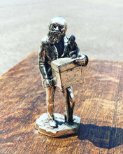 Silver Plate Figure. Organ Grinder With Dancing Monkey.Highly Detailed Figure.