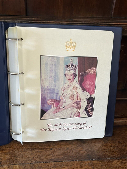 40th Anniversary Of Her Majesty Queen Elizabeth II Stamp Album