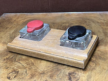 Edwardian Oak Desk Ink And Pen Stand