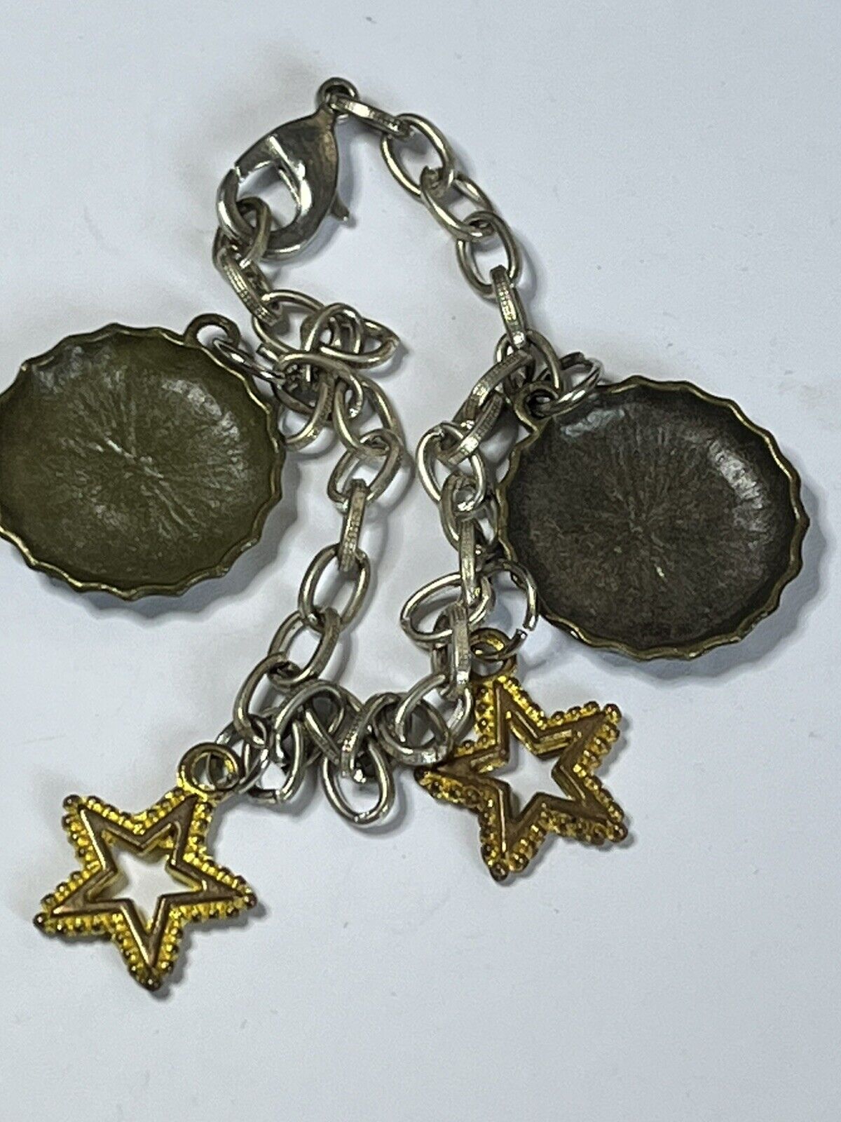 Vintage Gold  Silver Tone Coca Cola Charm Bracelet